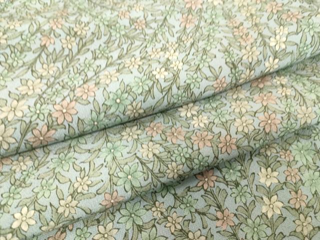 長閑やかさ屋御召しもの▽飛び切りな小紋 単衣 被子植物文 正絹 珠玉 DABE4502az
