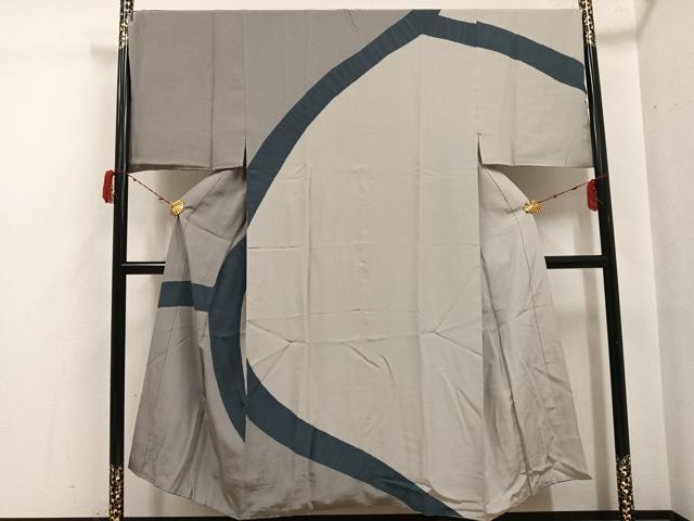 平和屋着物●男性　長襦袢　袷　幾何学文様　正絹　逸品　AABH3826ph｜平和屋