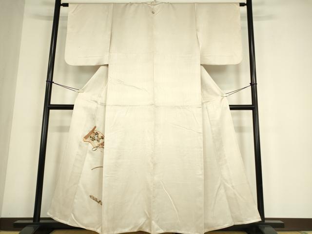 長閑やかさ屋御召しもの▽晴れ晴れしい色留袖 単衣 駒刺しゅう 総刺しゅう 花絵巻文 金糸 正絹 珠玉 DABE4538az