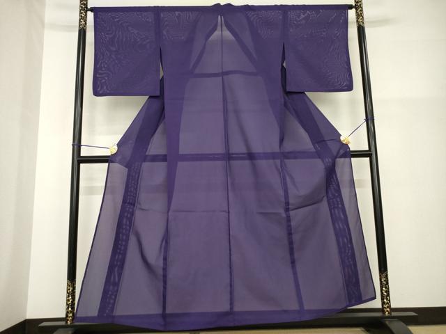 長閑やかさ屋御召しもの＊夏物 色無地 絽 濃薄墨色 洗える御召しもの AABH2120ck