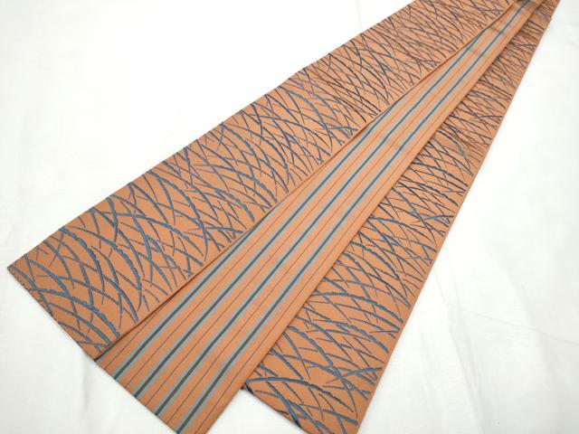 平和屋着物●男性　本場筑前博多織　両面　角帯　芝草文　正絹　逸品　CABF8406hy｜平和屋 13,104円
