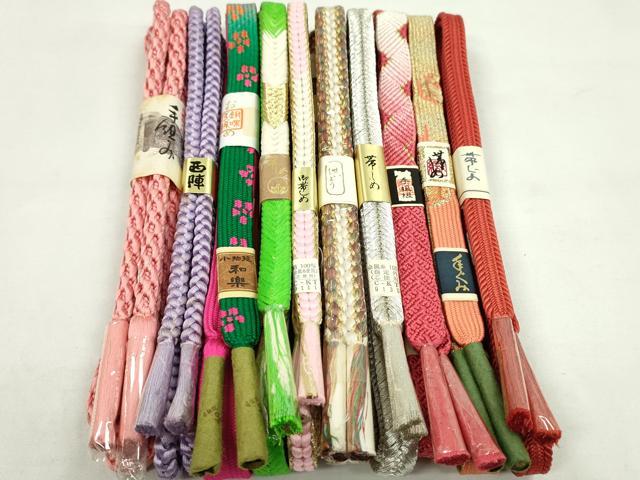 平和屋着物●和装小物 帯締め10本セット 高麗組 雅流 西陣 礼装用 丸組 金銀糸 逸品 未使用 CABF7284ju