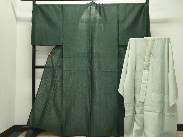 長閑やかさ屋中央局■滅多に無い 成人男性 夏物 発祥地夏結城・長襦袢書き割り キングサイズ 野村半平作 証紙・たとう紙付き添い人 珠玉 未当て嵌める CZAA2231s5