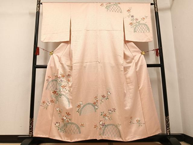 平和屋着物●創業460年・千總 訪問着 橘籬文 金彩 三越扱い 正絹 逸品 AABG5774ph|平和屋