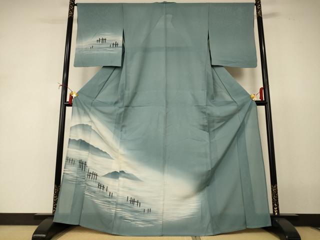 平和屋着物*夏物 訪問着 絽 風景文 暈し染め 正絹 逸品 AABJ2435jd|平和屋