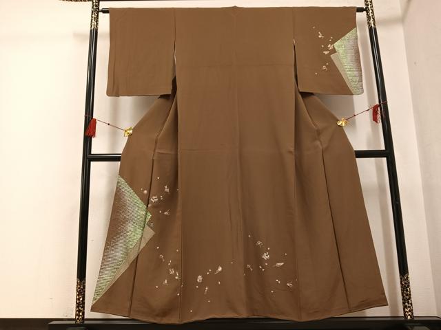 長閑やかさ屋お召しもの●短い訪問着 遊び道具文 現ナマ彩 正絹 珠玉 AABG2840ph