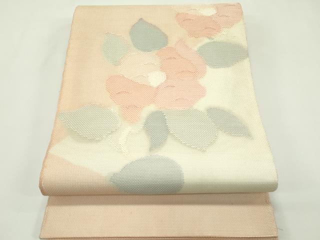 長閑やかさ屋お召しもの＊夏物 膜鳴楽器柄袋帯 顕花植物文 正絹 珠玉 CABH5975rv