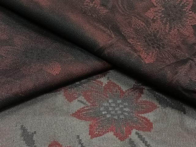 長閑やかさ屋御召しもの＊夏物 小紋 紗 花唐草文 正絹 珠玉 CABG7179xi
