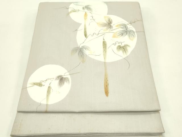 長閑やかさ屋御召しもの＊夏物 膜鳴楽器柄袋帯 墨付き 成り物 正絹 珠玉 CABI5233rv