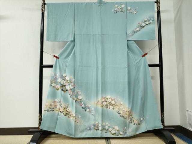 平和屋着物●訪問着 友禅 草花文 暈し染め 正絹 逸品 CABE3075yc|平和屋