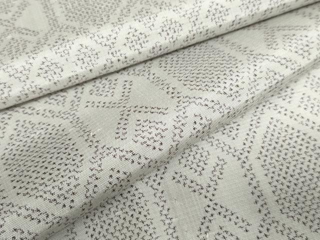 平和屋着物▽上質な紬 単衣 亀甲文 正絹 逸品 AABI7310cs|平和屋
