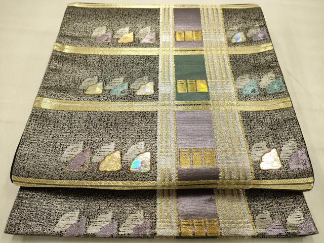 長閑やかさ屋お召しもの●六通柄袋帯 華飾金彩 金彩 現ナマ糸 正絹 珠玉 AABJ2129sx