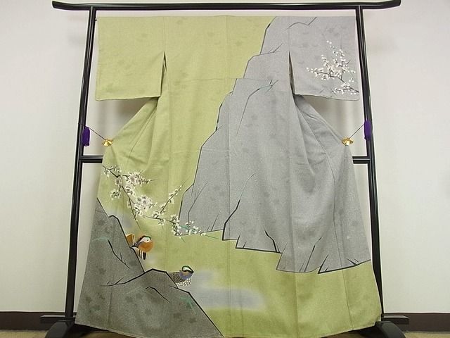 極美品★人間国宝★羽田登喜男★奄美大島紬★染大島★鴛鴦★落款あり★グリーン 楽天市場】平和屋本店□極上 人間国宝 羽田登喜男 TOKIOetTOKI