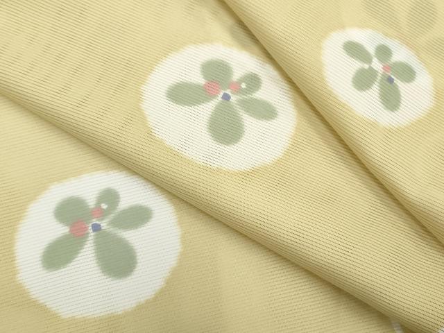 長閑やかさ屋御召しもの＊夏物 小紋 絽 万寿菊 洗える御召しもの CABG2381ze