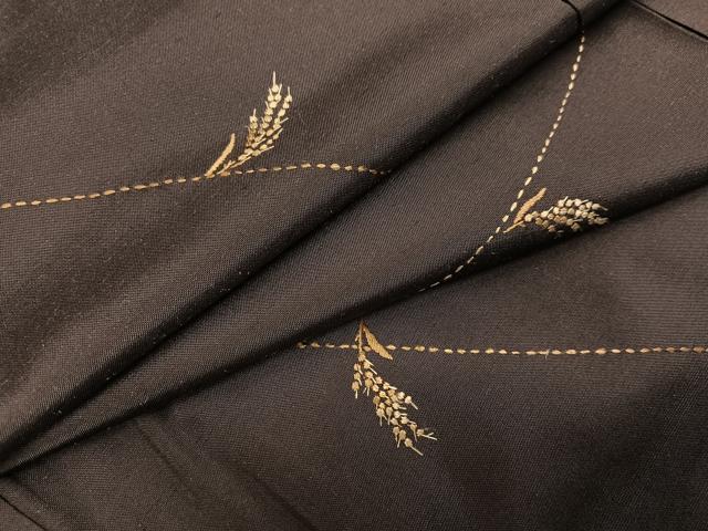平和屋着物●本場大島紬　刺繍　稲　正絹　逸品　未使用　AABH3850ph｜平和屋 28,860円