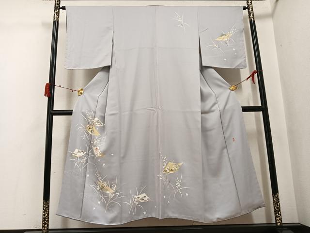 平和屋着物●訪問着　作家物　草花文　金彩　正絹　逸品　未使用　AABJ2964ph｜平和屋