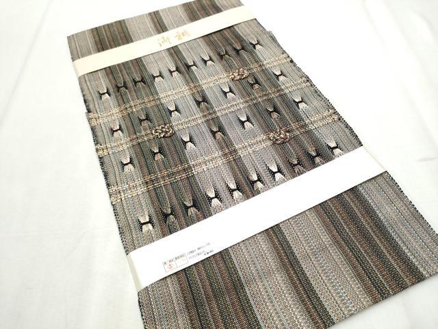 平和屋着物●八寸名古屋帯　もじり織　吉祥文　金糸　正絹　逸品　CABC5259hy｜平和屋