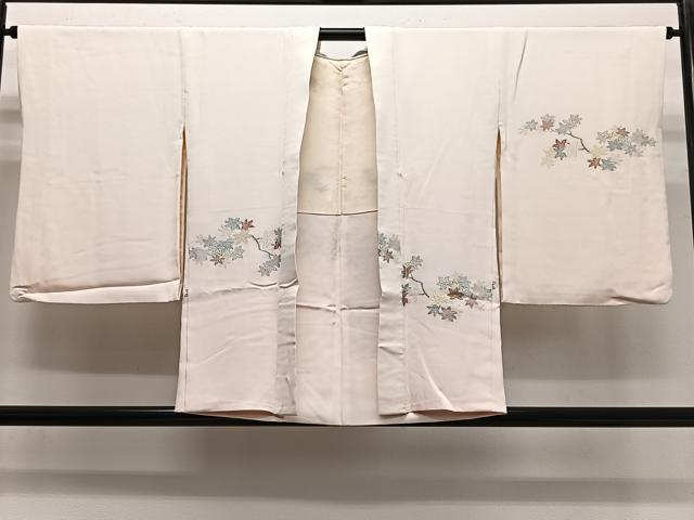 長閑やかさ屋御召しもの＃羽織 寿光織 顕花植物文 金糸 正絹 珠玉 CABG3844ua