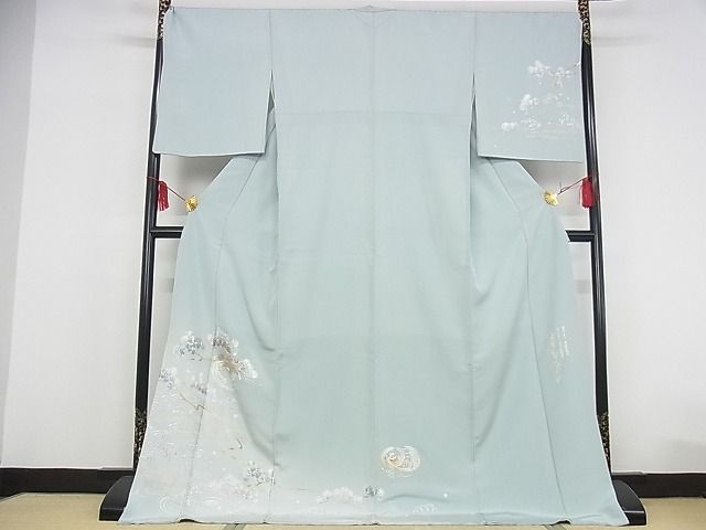 長閑やかさ屋中央局●御前上等 金彩友禅 御前上等手並み者・細工師・和田光正 短い訪問着 鳳凰松文 暈し染め ロング丈 正絹 珠玉 KAAA0562kk4