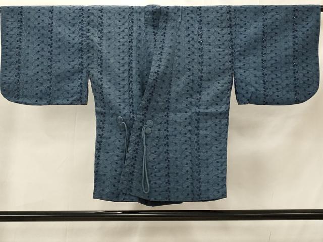 平和屋着物▽道中着　スリーシーズン　春夏秋　塵除け　花唐草文　レース　正絹　逸品　AABH7468st｜平和屋