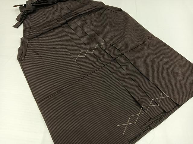 平和屋着物●男性　馬乗り袴　縞　正絹　逸品　未使用　AABG7103ph｜平和屋