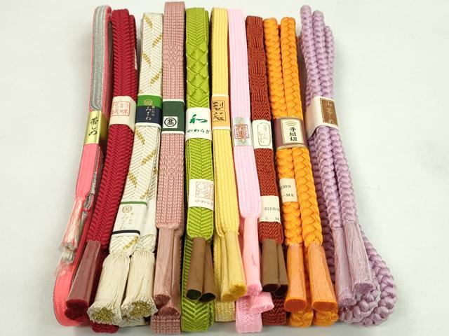 平和屋着物●和装小物 帯締め10本セット 笹浪組 礼装用 高島屋扱い 金銀糸 逸品 未使用 CABF7407ju