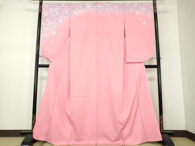 平和屋着物●小振袖　二尺袖　舞桜　暈し染め　洗える着物　DABD1047ps｜平和屋