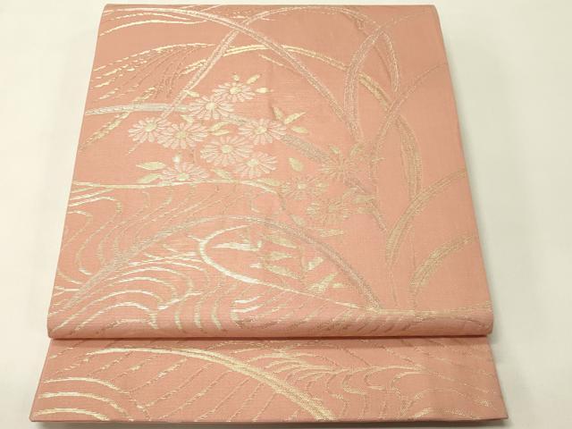 長閑やかさ屋御召しもの＊夏物 六通柄袋帯 菊 現ナマ糸 正絹 珠玉 CABH5868rv