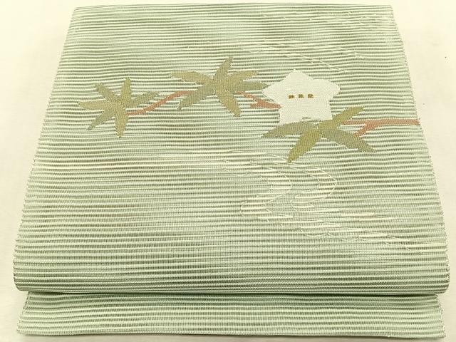 平和屋着物＊夏物　八寸名古屋帯　絽綴れ　流水枝花文　正絹　逸品　CABK1375fb｜平和屋