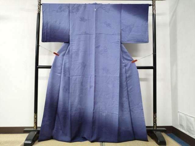平和屋着物●訪問着　破れ色紙鹿の子草花地紋　暈し染め　ロング丈　正絹　逸品　CABB4314yc｜平和屋