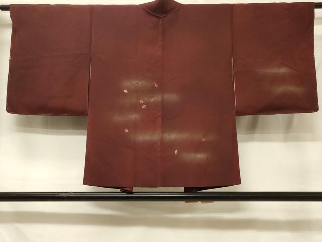 長閑やかさ屋御召しもの＃羽織 舞扇文 暈し染め 現ナマ彩 正絹 珠玉 未当て嵌める CABE5303インチ