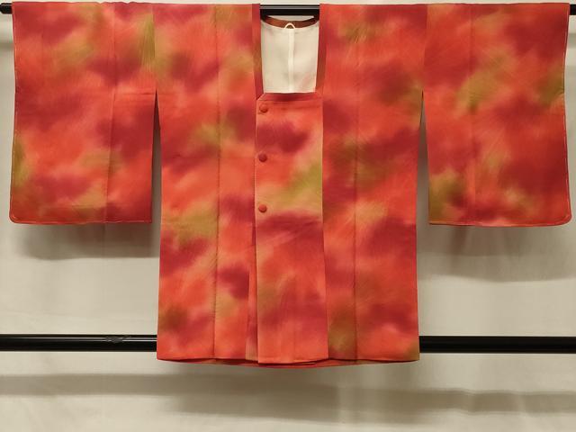 長閑やかさ屋御召しもの＃道行厚地の外套 松葉地紋 暈し染め 正絹 珠玉 未当てはめる CABG8053インチ