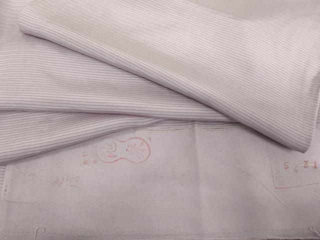 長閑やかさ屋御召しもの＊夏物 色無地 絽 浅紫色 反端付き添い人 正絹 珠玉 AABJ0891cs