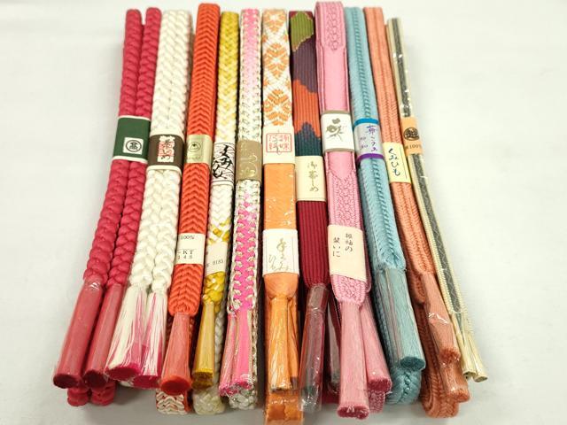 平和屋着物●和装小物 帯締め10本セット 高麗組 三越扱い 高島屋扱い 金糸 逸品 未使用 CABF7286ju
