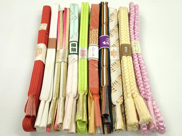 平和屋着物●和装小物 帯締め10本セット 高麗組 唐組 やまと誂製 金銀糸 逸品 未使用 CABF7393ju