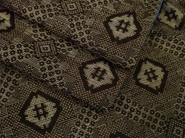 長閑やかさ屋御召しもの●アンティーク 大正物語り 発祥地大島紬 龍郷絣 蜀江井桁絣 正絹 珠玉 CABG2146ze