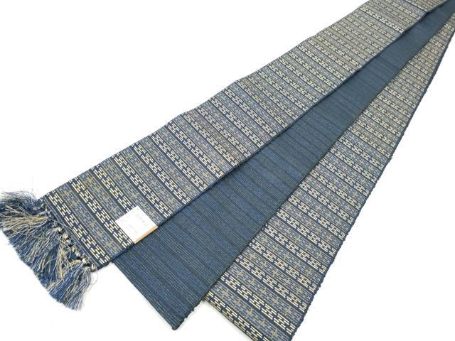 平和屋着物●男性　両面　角帯　横段文　正絹　逸品　CABF5527hy｜平和屋