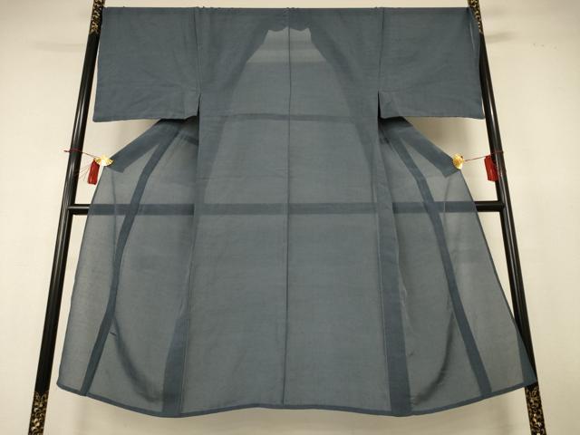 長閑やかさ屋御召しもの＊夏物 成人男性 色無地 紗 錆薄墨色 正絹 珠玉 AABH9506jd