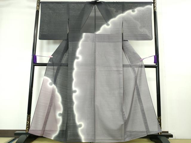 長閑やかさ屋中央局■飛び切り 夏物 短い訪問着 変わり絽 雪輪 暈し染め 珠玉 DZAA6339kh5