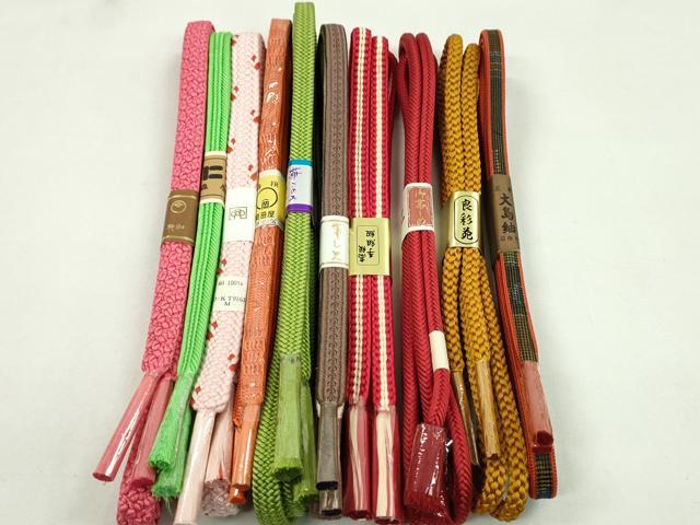 平和屋着物●和装小物 帯締め10本セット 奈良組 本場大島紬 逸品 未使用 CABF7410ju