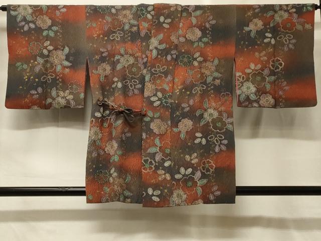 長閑やかさ屋御召しもの＃道中着 辻が花 ふくれ織 暈し染め 金彩 正絹 珠玉 CABF9198インチ