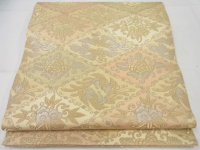 平和屋本店□極上 西陣 川島織物謹製 六通柄本袋帯 正倉院更紗 銀糸  