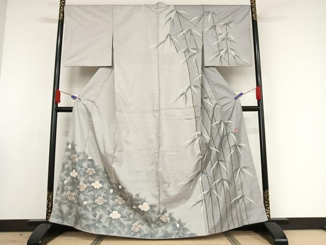 楽天市場】平和屋着物○神楽岡錻斉 本場大島紬 訪問着 白大島 辻が花