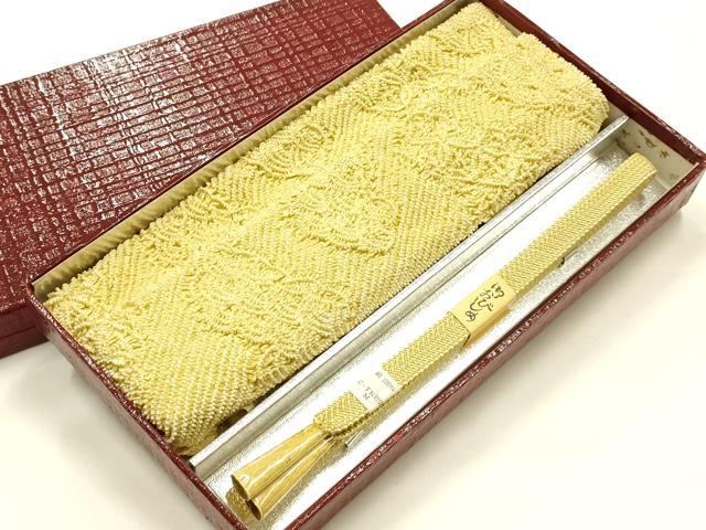 平和屋着物●和装小物　帯締め・帯揚げセット　平組　柄絞り　雲取り吉祥文　逸品　未使用　AABJ5963ay｜平和屋