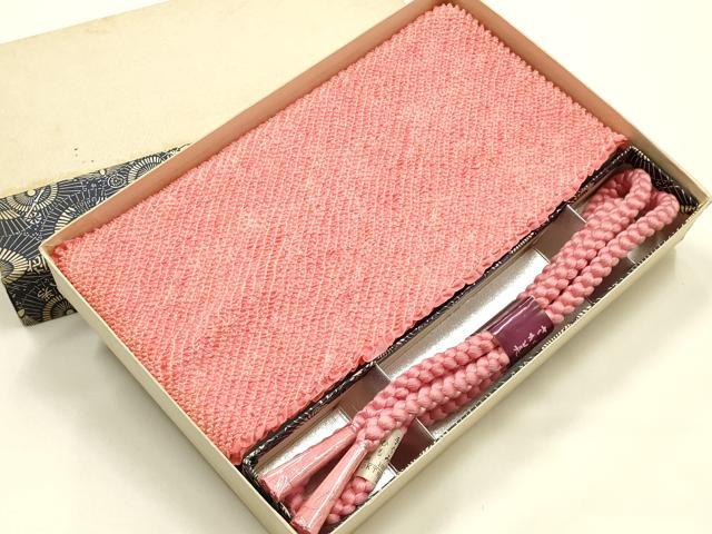 平和屋着物●和装小物　帯締め・帯揚げセット　丸組　総絞り　さが美扱い　逸品　未使用　AABJ5965ay｜平和屋