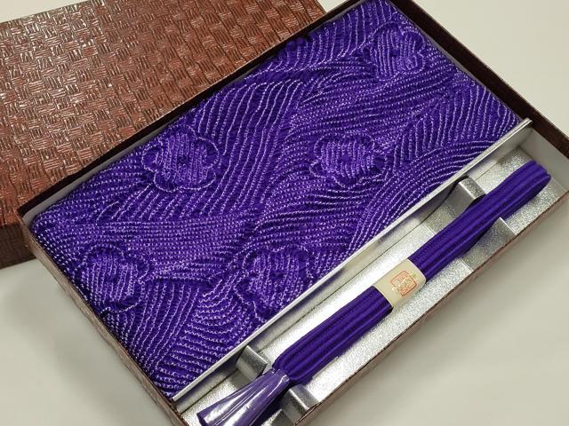 平和屋着物●和装小物　帯締め・帯揚げセット　畝組　柄絞り　舞花文　逸品　未使用　AABJ5968ay｜平和屋