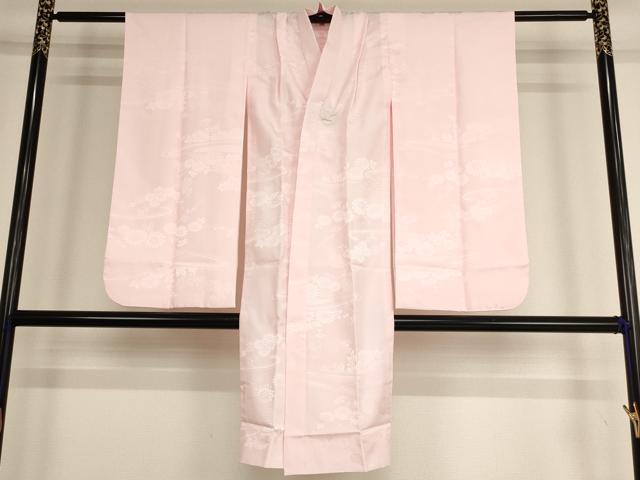 平和屋着物[]子供　女の子　長襦袢　無双仕立て　草花地紋　薄桜色　洗える着物　AABF2307ja｜平和屋
