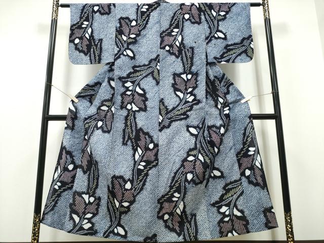 平和屋着物∴夏物 浴衣 有松鳴海絞り 草花文 綿 逸品 CABH1292ng|平和屋