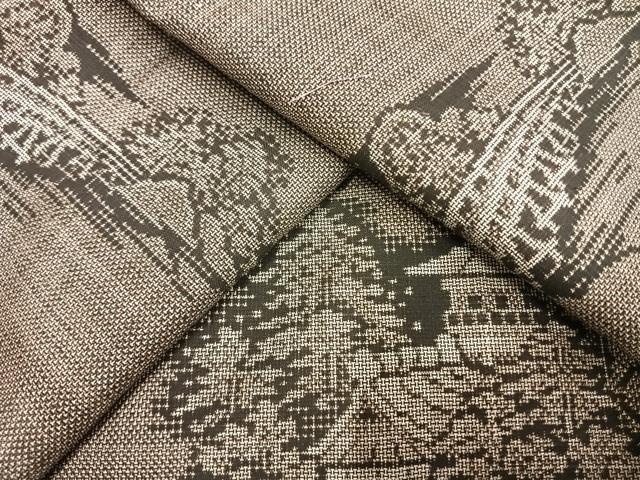平和屋着物●本場大島紬 カタス9マルキ 風景文 正絹 逸品 AABH0714fy|平和屋