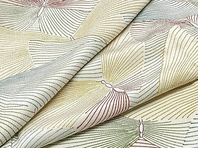 長閑やかさ屋御召しもの▽御前上等な小紋 単衣 舞蝶文 正絹 珠玉 CAAU3795xi